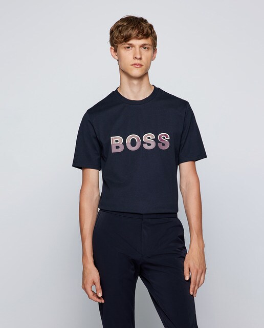 Camiseta de hombre azul de manga corta · Boss · El Corte Inglés