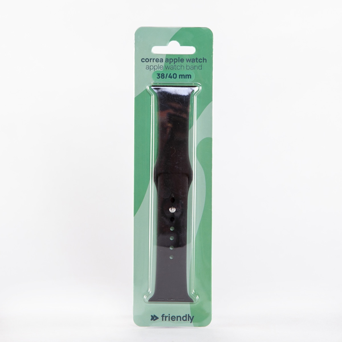 Correa de silicona Friendly License para  Apple Watch 38/40 mm Negro Negro-2