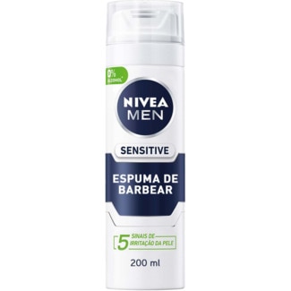 Espuma de Barbear 0% Álcool Sensitive embalagem 200 ml - Nivea Men