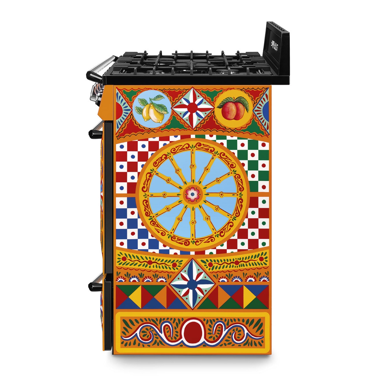 Cocina compacta Smeg 90 cm, placa de gas 5 quemadores y horno - TR90DGC9 Multicolor-4