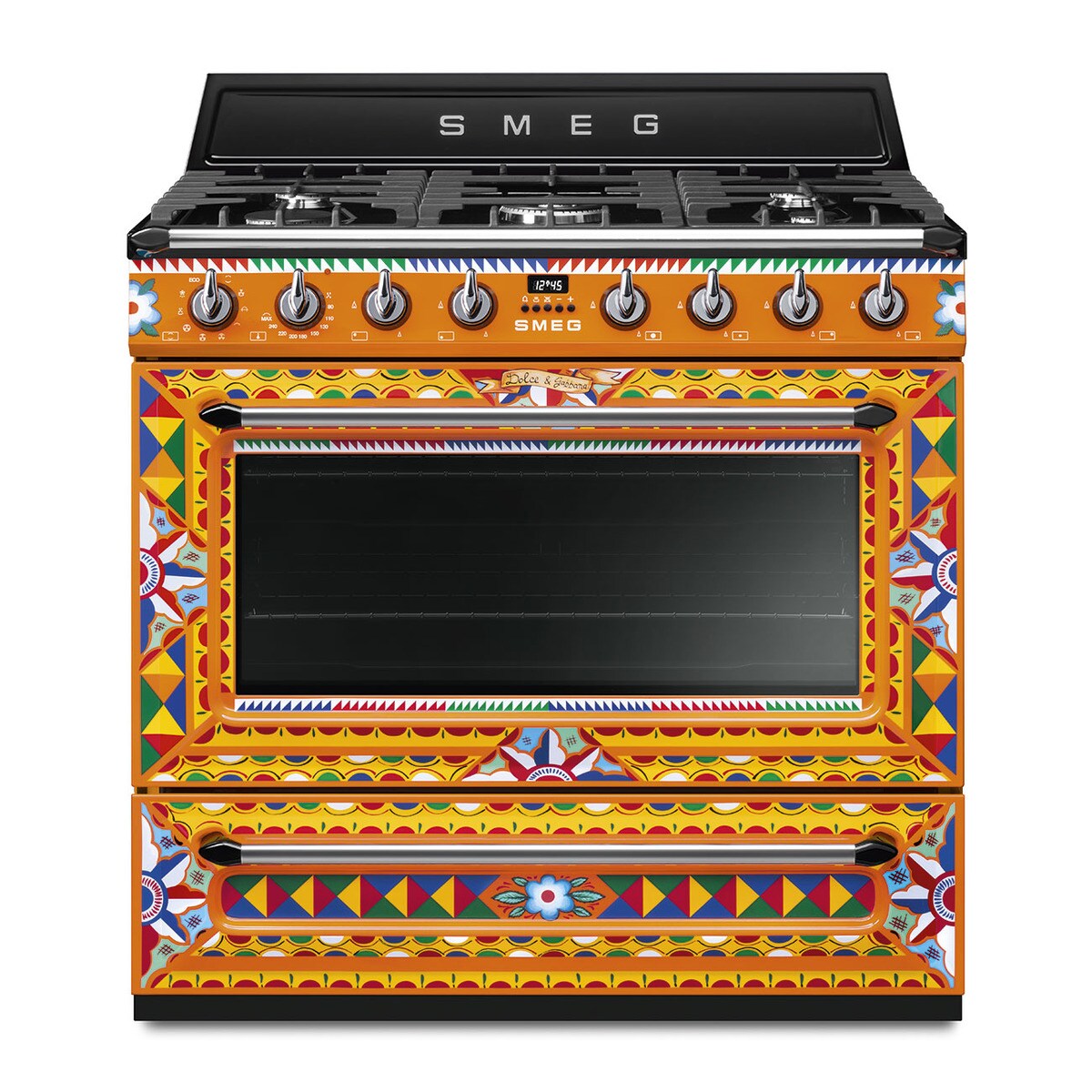 Cocina compacta  Smeg 90 cm, placa de gas 5 quemadores y horno - TR90DGC9 Multicolor-2