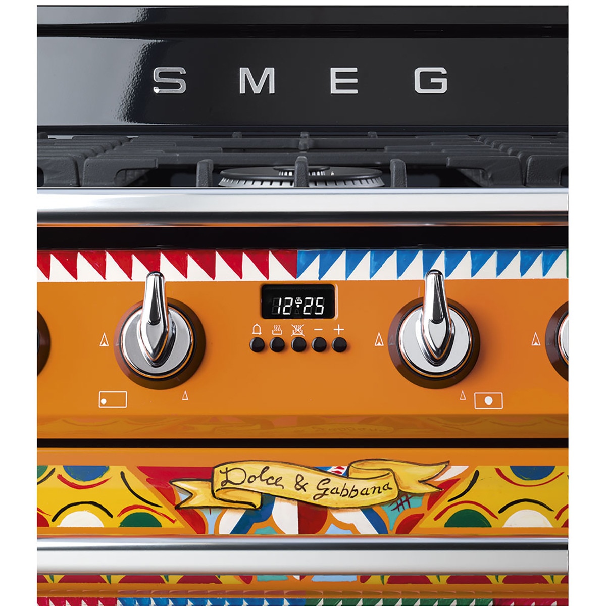 Cocina compacta Smeg 90 cm, placa de gas 5 quemadores y horno - TR90DGC9 Multicolor-8