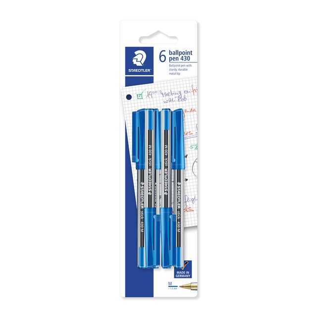 Imagen 0 de Blíster con 6 Bolígrafos Staedtler Color Azul