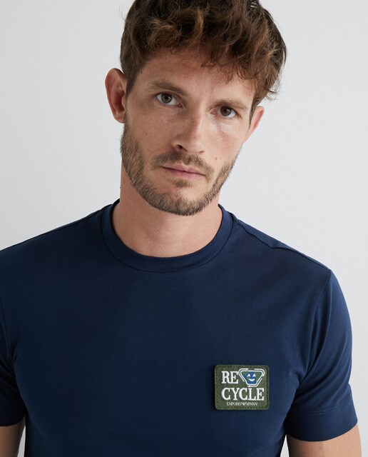 Camiseta de hombre algodón reciclado azul. · Emporio Armani · El Corte  Inglés