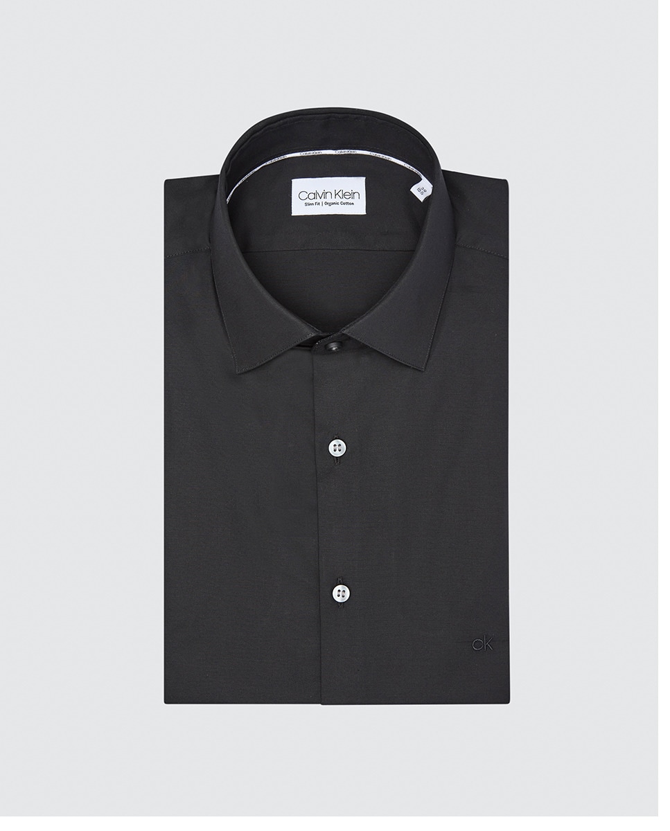 Calvin Klein El Corte Ingles Camisa Negra Hombre Blusa Negra De Vestir  Manga Corta Blusa Estampada, image size:967x1200