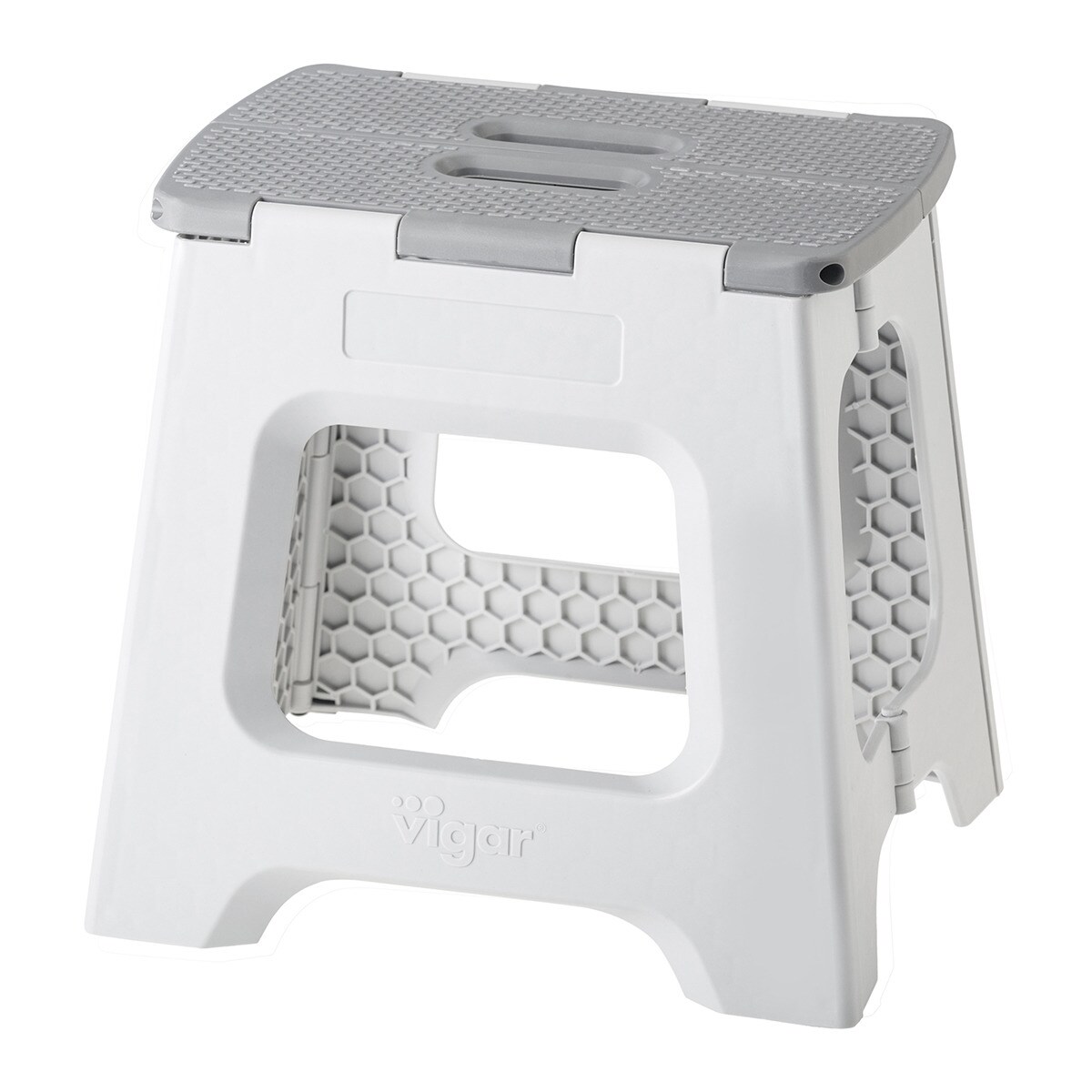 Taburete Plegable Plástico Compact 32 cm Gris-1