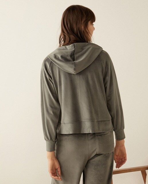 Sudadera de mujer terciopelo capucha línea Comfort · Southern Cotton · El  Corte Inglés