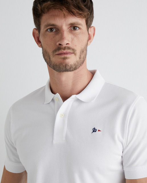 Polo de hombre regular manga corta blanco · Façonnable · El Corte Inglés