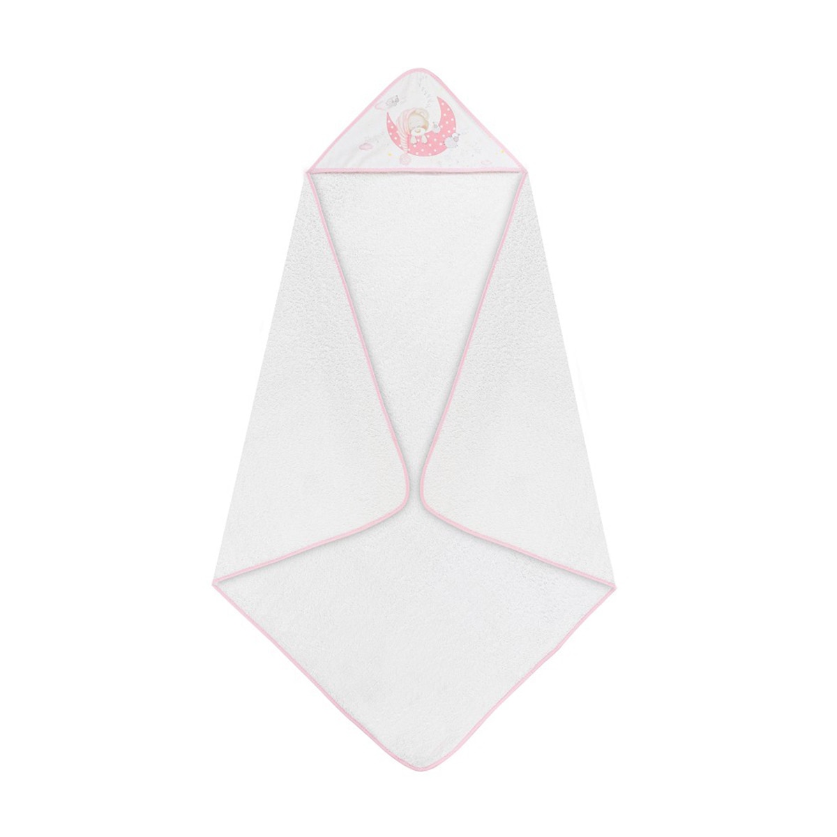 Capa de Baño Interbaby Bear Sleeping blanco/rosa Blanco/Rosa-2