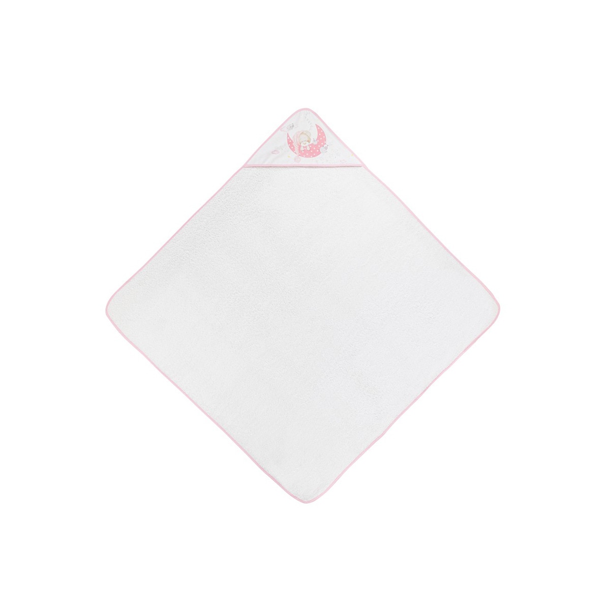 Imagen 0 de Capa de Baño Interbaby Bear Sleeping blanco/rosa