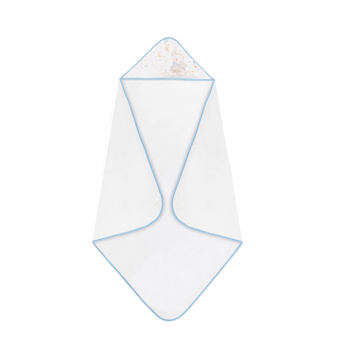 Capa de Baño Interbaby Elefante blanco/azul Blanco / Azul-2