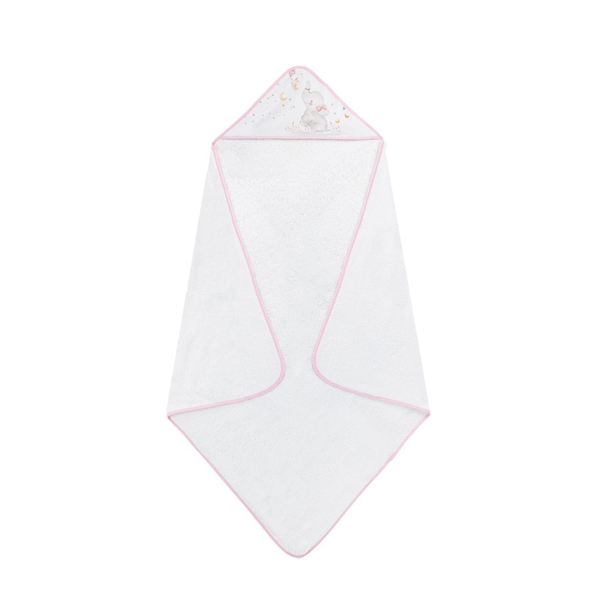 Capa de Baño Interbaby Elefante blanco/rosa Blanco/Rosa-2