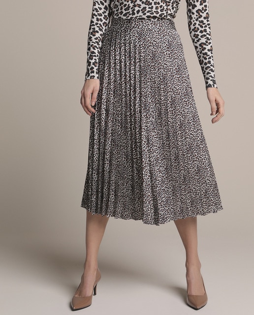 Imagen 0 de Falda plisada con animal print