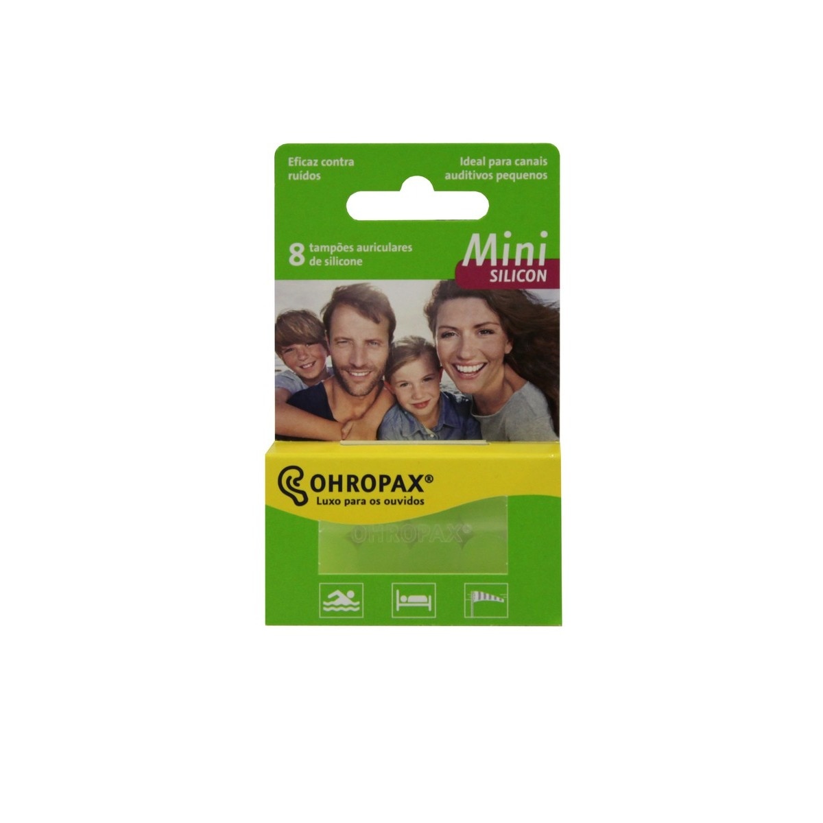 Tampões de Ouvidos de Silicone Mini 8un Ohropax 1