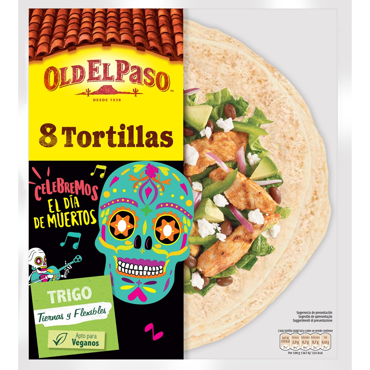 Tortilhas de Trigo Pack 8 embalagem 326 g