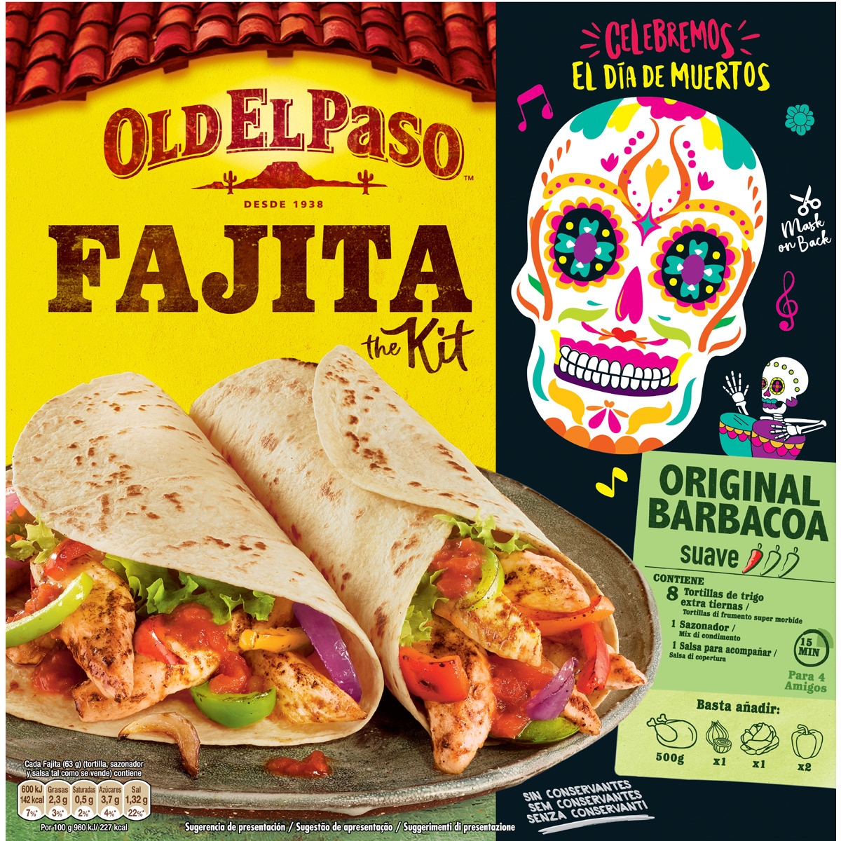 Fajitas Kit embalagem 550 g