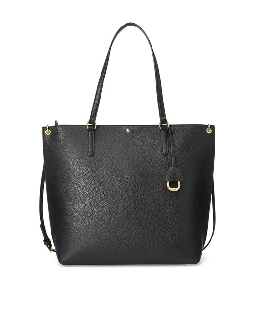 Imagen 0 de Tote grande Lauren Ralph Lauren Abby en negro con detalle de colgante