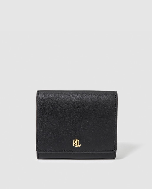 Imagen 0 de Cartera de mujer Lauren Ralph Lauren de piel en negro con solapa