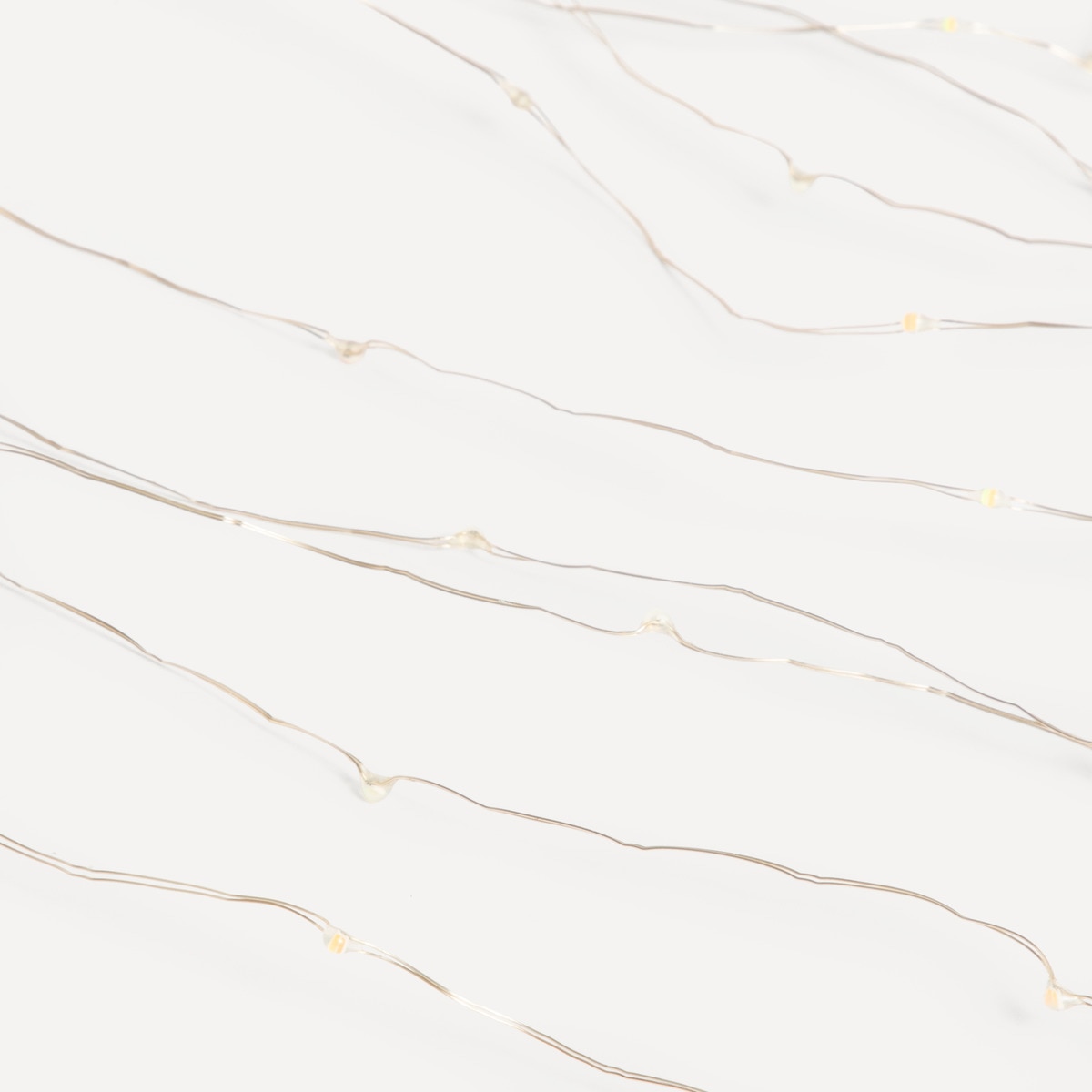 Grinalda Cabo de Cobre com 100 Luzes LED para Exterior Prata-2