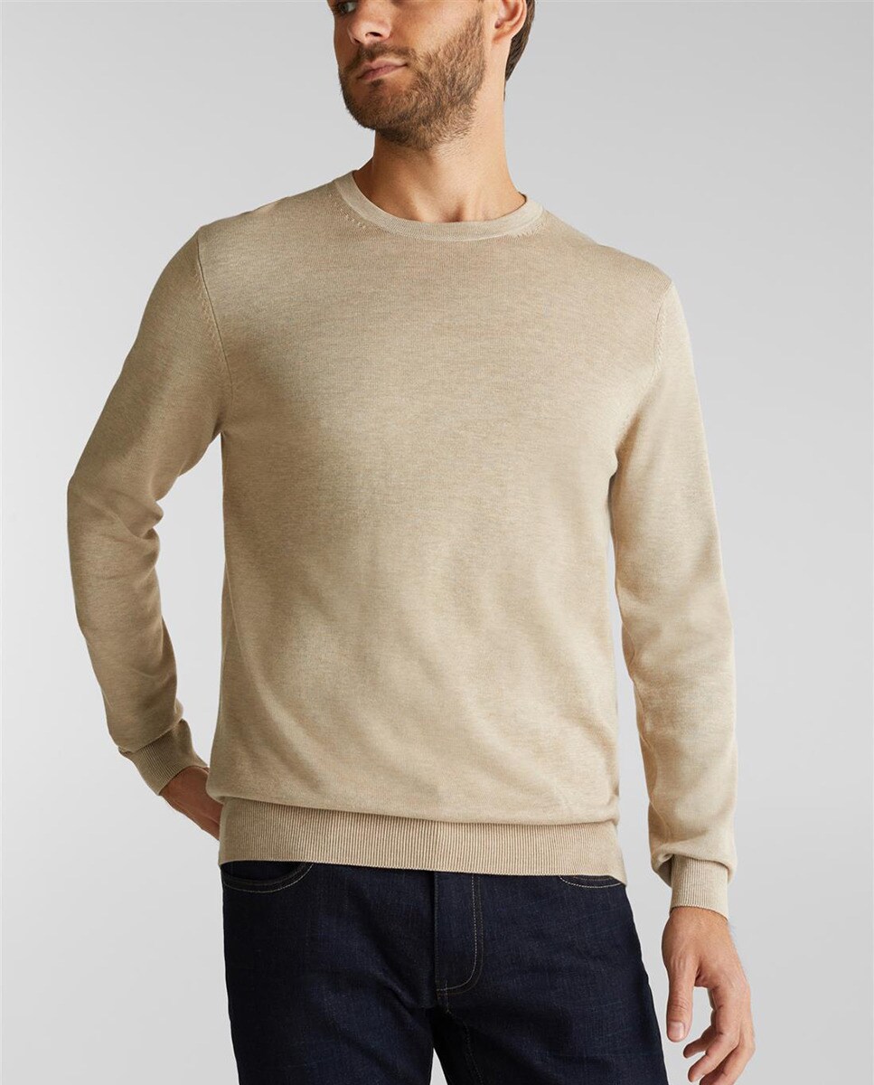 Pull basique Pima écologique à encolure ronde