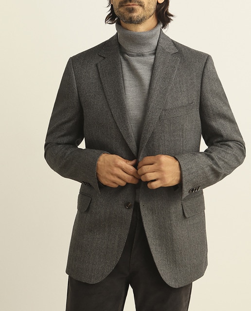 Imagen 0 de Americana de hombre classic de espiga gris