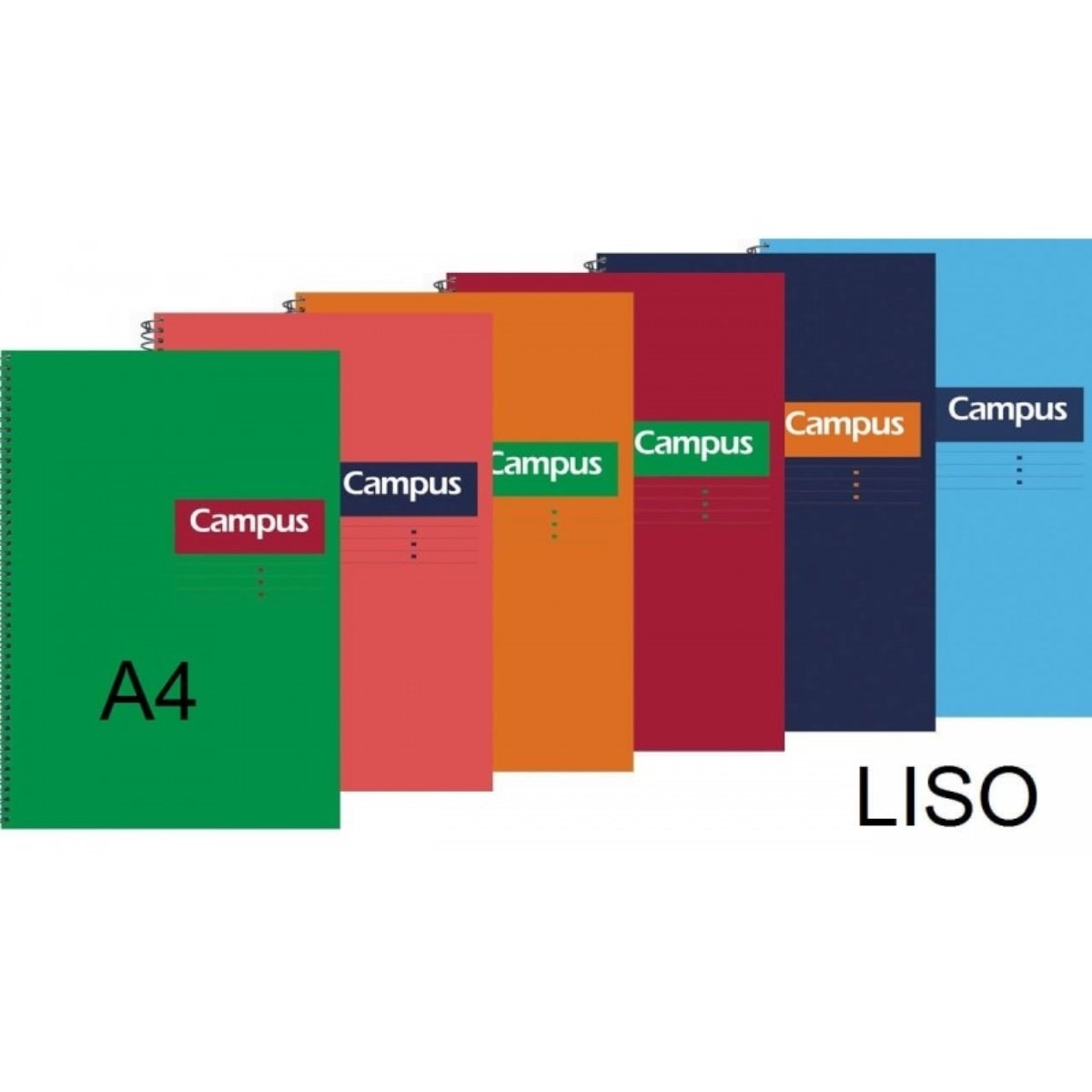 Caderno A4 Espiral 80 Folhas Liso 1