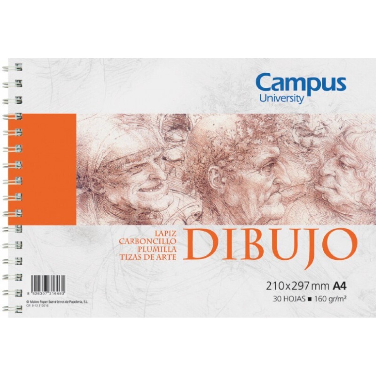 Bloco de Desenho A4 Campus 1