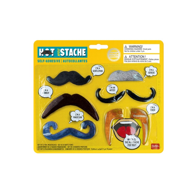 Imagem 0 de Conjunto 6 Bigodes Postiços