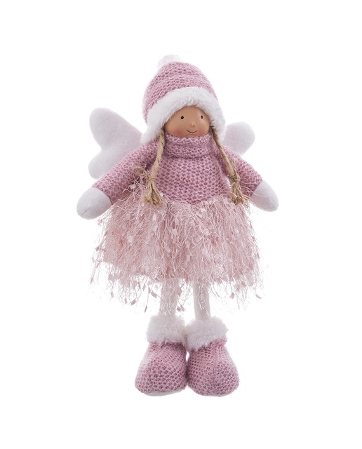Imagen 0 de Ángel de pie tejido rosa rosa