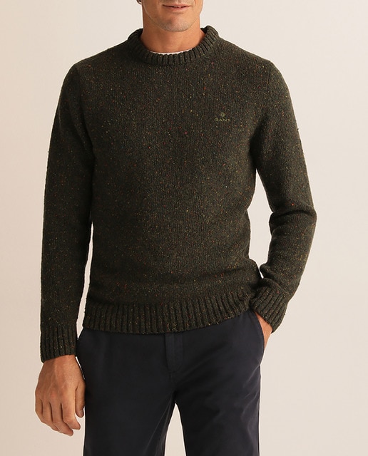 Imagen 0 de Jersey de hombre verde con el cuello redondo