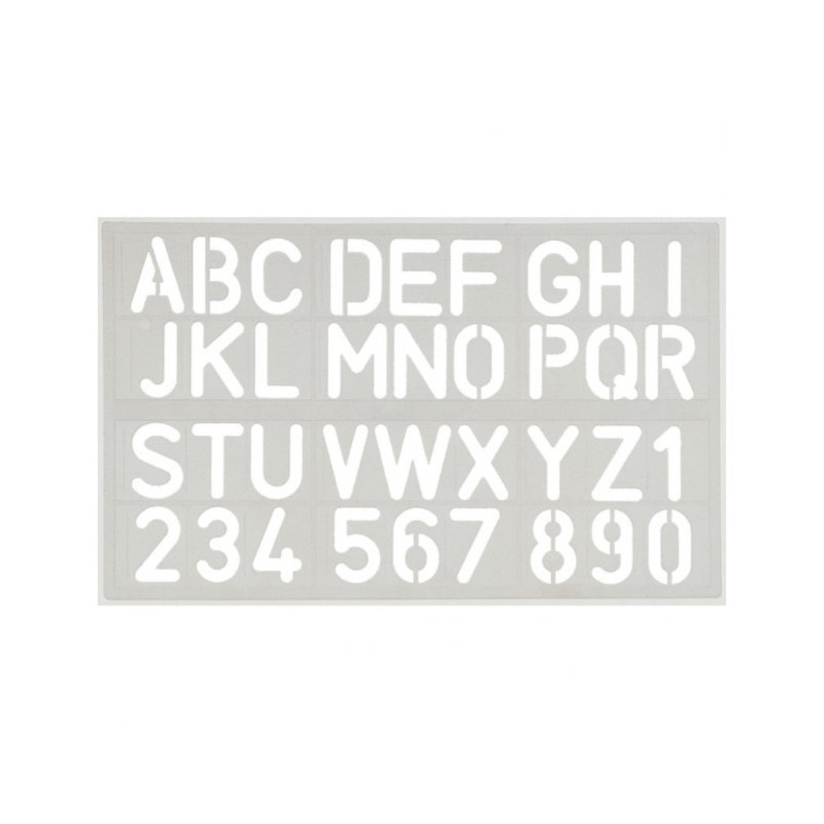 Imagem 0 de Escantilhão Plástico Letras e Números 30 mm