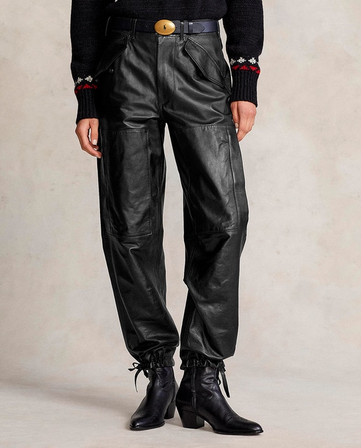 Comprar Pantalón de mujer ancho en piel · Polo Ralph Lauren · El Corte  Inglés