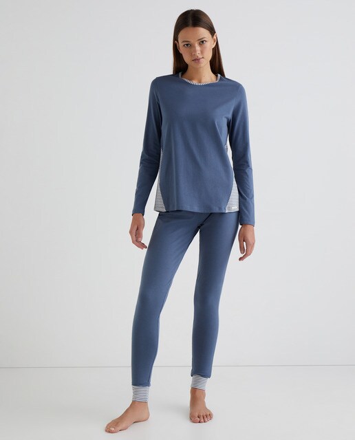 Pijama de mujer de algodón con puño · Skiny · El Corte Inglés