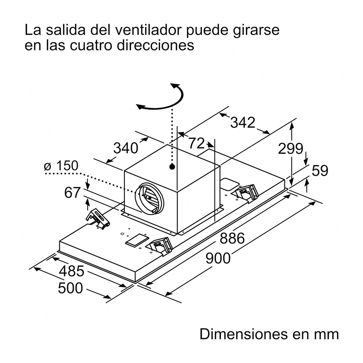 Campana de techo Siemens cristal blanco - LR97CBS20 Cristal blanco-2