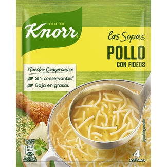 sopa de pollo con fideos sobre 61 g - Knorr