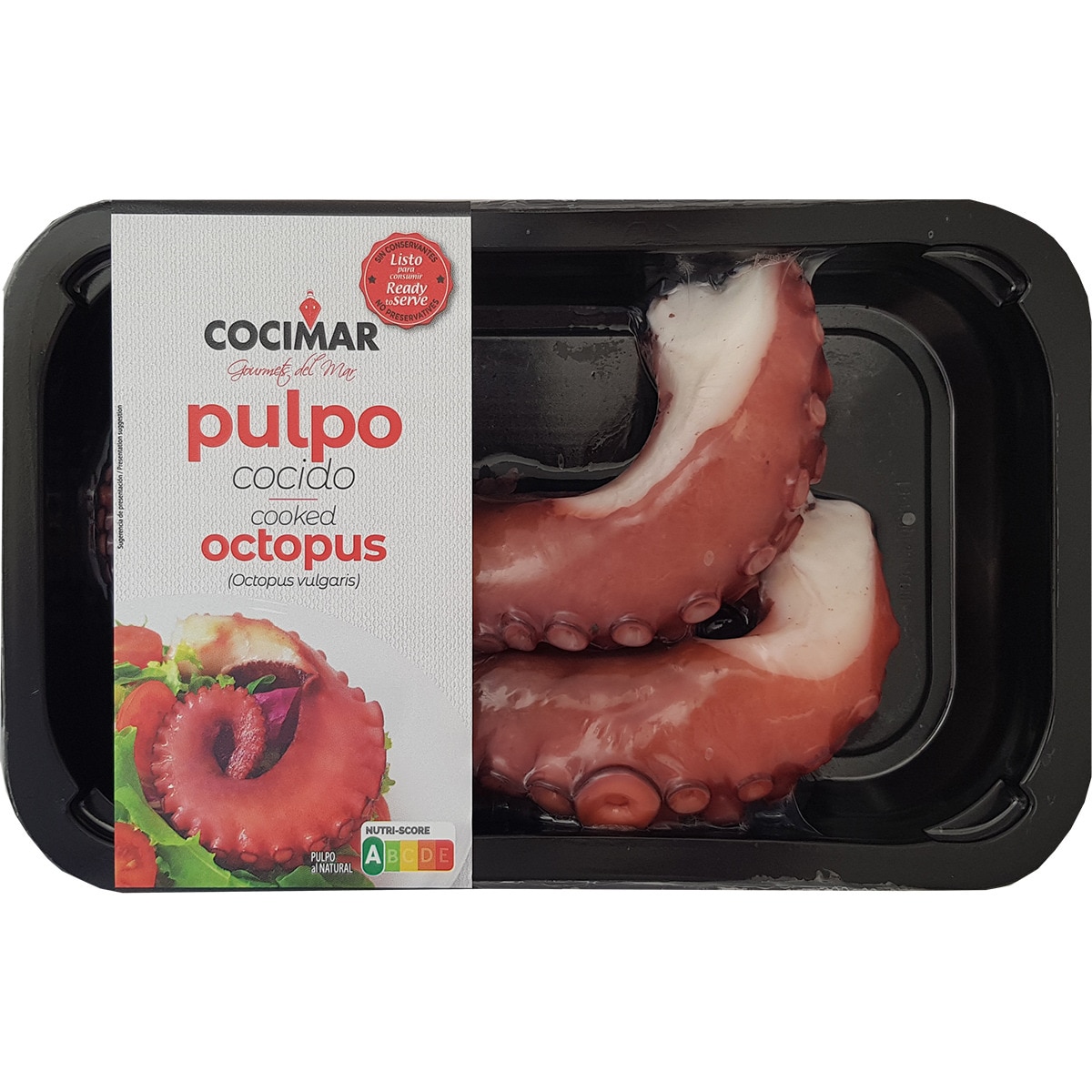 patas de pulpo cocido 2 unidades bandeja 300 g