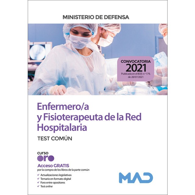 Imagen 0 de Enfermero/a y fisioterapeuta de la red hospitalaria del ministerio de defensa. Test común