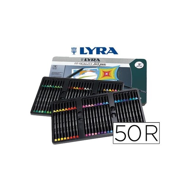 Imagem 0 de Caixa Metálica Marcadores 50 Cores Sortidas