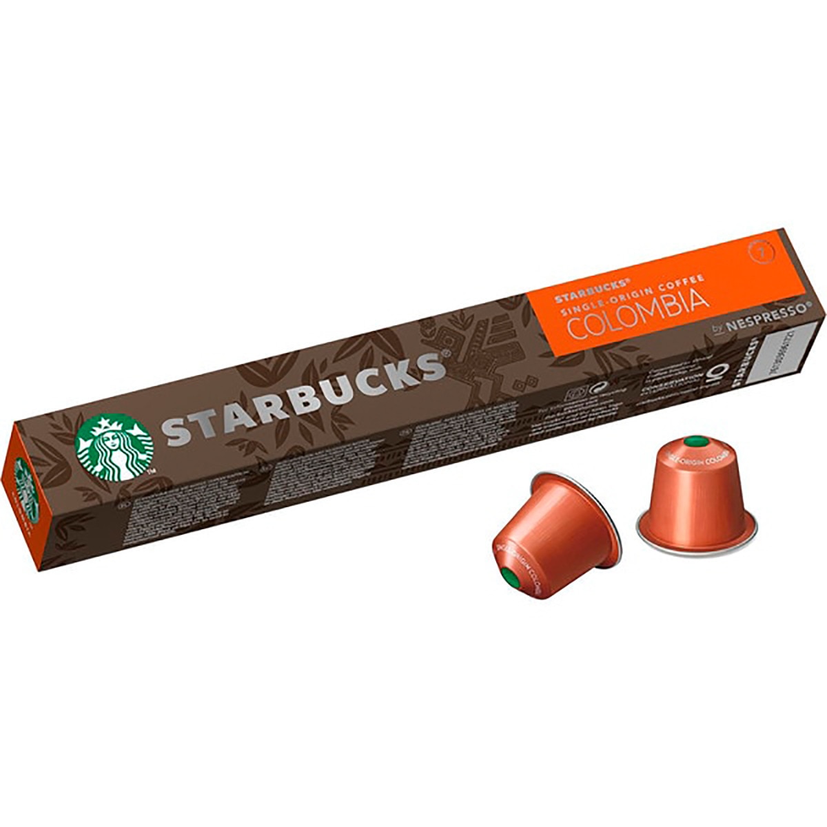 Starbucks - Estuche 10 Cápsulas Colombia Café Espresso Intensidad 7 Compatibles Con Máquinas Nespresso Original