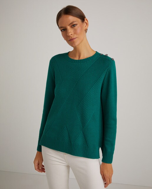 Jersey punto trabajado botones · Woman El Corte Inglés · El Corte Inglés