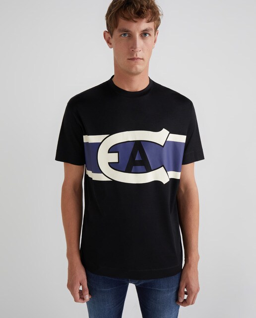Camiseta de hombre negra R-EACREATE · Emporio Armani · El Corte Inglés