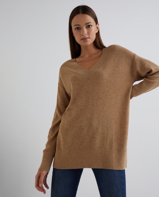 Jersey de mujer fluido con cuello pico. · GAP · El Corte Inglés