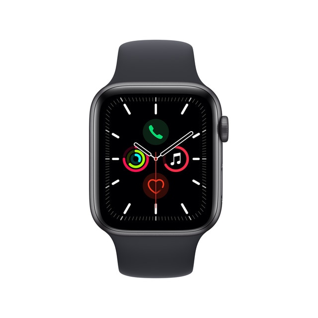 Apple Watch SE GPS, 44mm Caja de aluminio gris espacial - Correa deportiva  Medianoche · El Corte Inglés