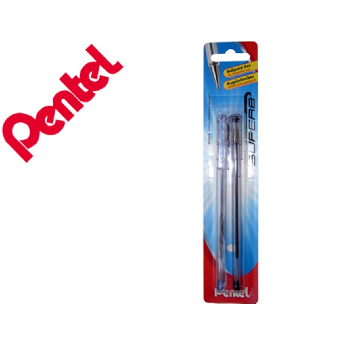 Blister Esferográfica bk77 2 unidades - Preto e Azul 1