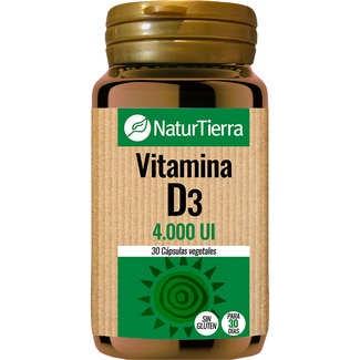 vitamina D3 sin gluten envase 30 cápsulas vegetales - Naturtierra