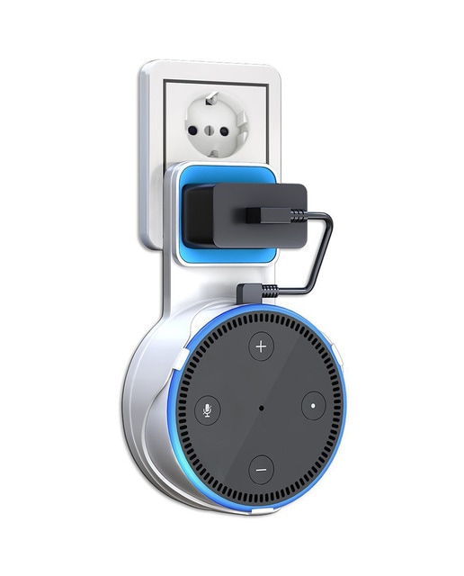 Imagen 0 de Soporte de pared minimalista para amazon echo dot (gen 2) con cable incorporado