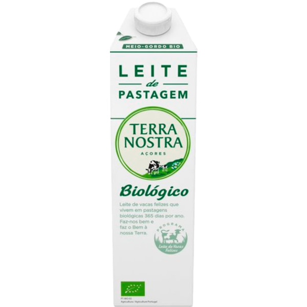 Leite de Pastagem Meio Gordo Biológico 1 L