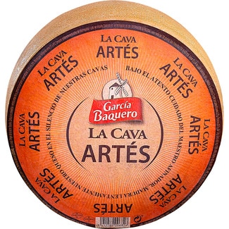 La Cava Artés queso curado en cava mezcla elaborado con leche pasteurizada peso aproximado pieza 4,4 kg - Garcia Baquero