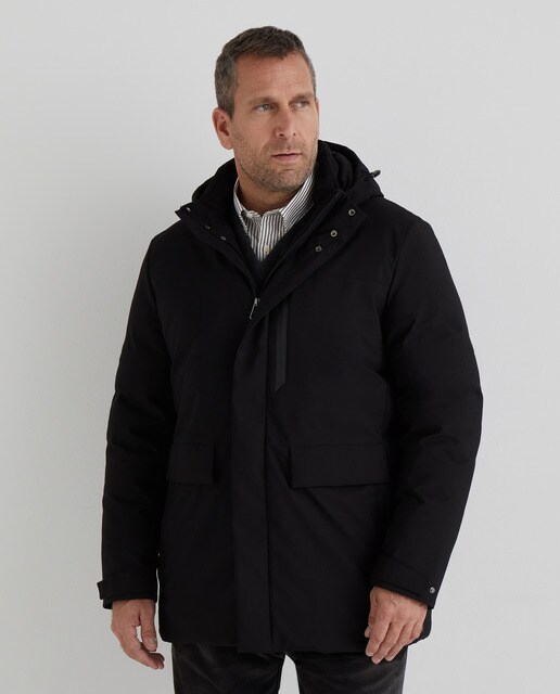 Parka de hombre negra con capucha tallas grandes · Emidio Tucci · El Corte  Inglés