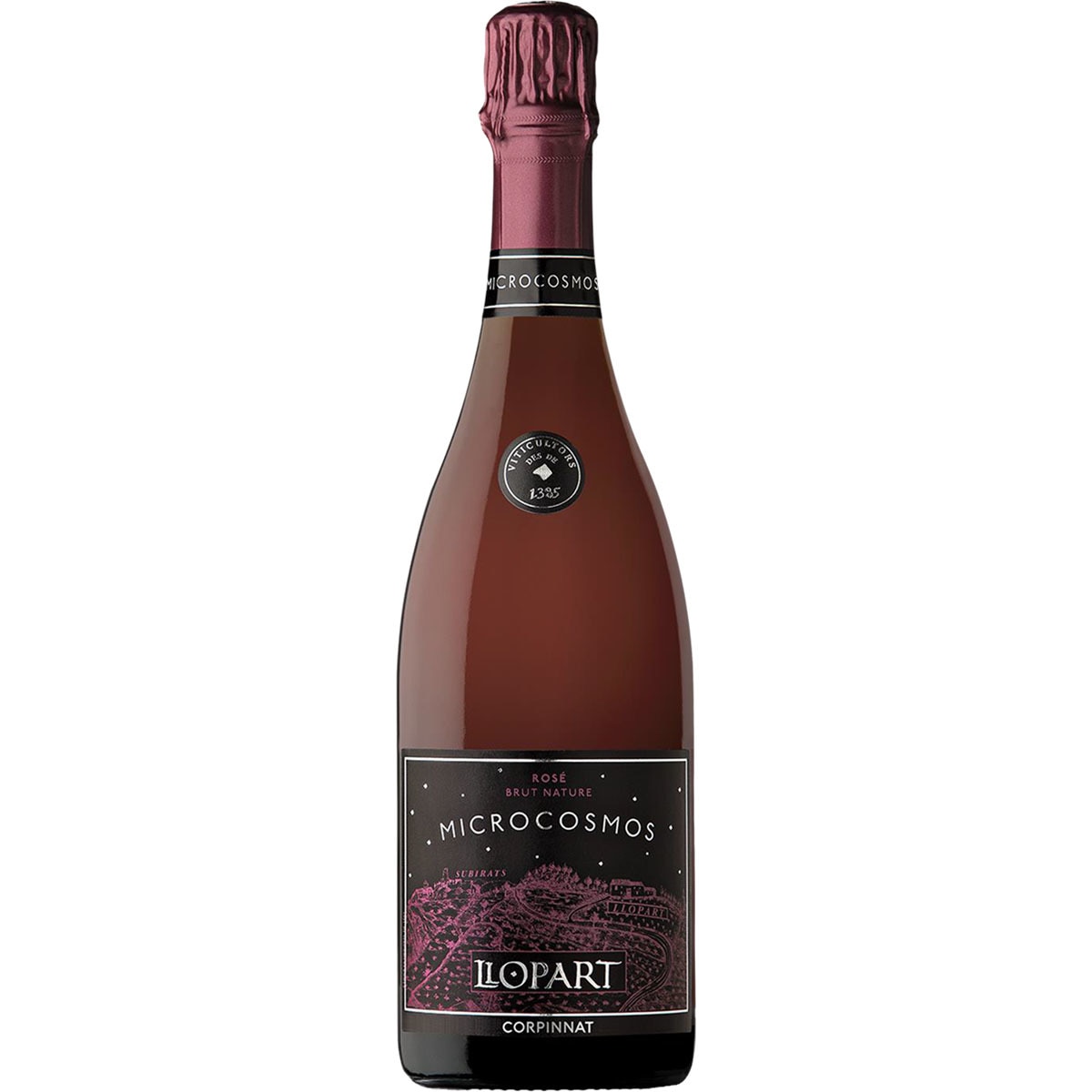 Microcosmos vino espumoso rosado brut nature ecológico Corpinnat botella 75 cl